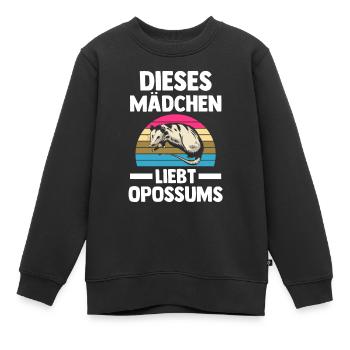 Opossum - Kinder Premium Organic Sweatshirt - Schwarz - Vorne - AI Model Kid Female (0cm)