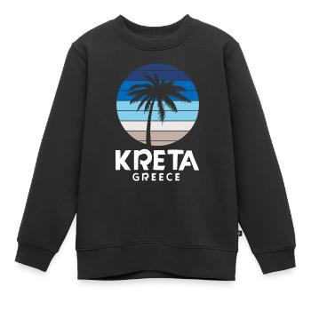 Kreta - Kinder Premium Organic Sweatshirt - Schwarz - Vorne - AI Model Kid Female (0cm)