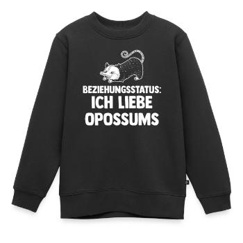 Opossum - Kinder Premium Organic Sweatshirt - Schwarz - Vorne - AI Model Kid Female (0cm)