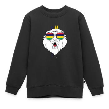 Maurice - Sweat Premium enfant bio - noir - Devant - AI Model Kid Female (0cm)