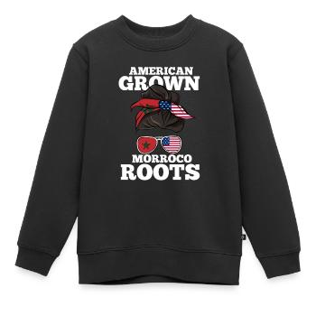 Maroc - Sweat Premium enfant bio - noir - Devant - AI Model Kid Female (0cm)