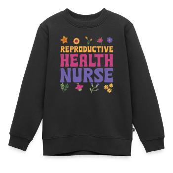 Krankenschwester für Reproduktionsgesundheit - Kinder Premium Organic Sweatshirt - Schwarz - Vorne - AI Model Kid Female (0cm)