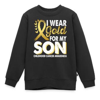 Portez de l’or pour le mois de l’illumination sur - Sweat Premium enfant bio - noir - Devant - AI Model Kid Female (0cm)