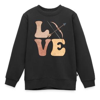 Chasse à l’arc et aux flèches Chasseurs d’arc et de flèches - Sweat Premium enfant bio - noir - Devant - AI Model Kid Female (0cm)