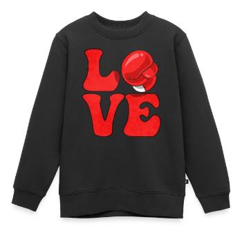 Boxer Boxen - Kinder Premium Organic Sweatshirt - Schwarz - Vorne - AI Model Kid Female (0cm)