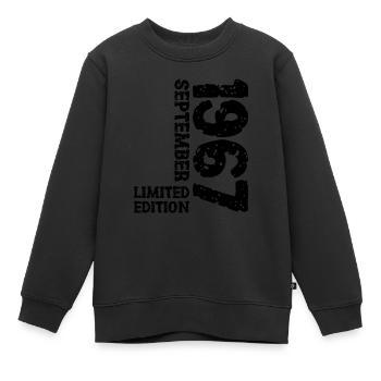 1967 September Limited Edition 56. Geburtstag Deko - Kinder Premium Organic Sweatshirt - Schwarz - Vorne - AI Model Kid Female (0cm)