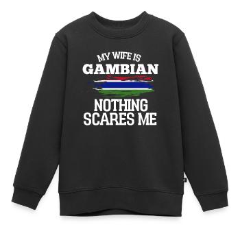 Gambie Épouse - Sweat Premium enfant bio - noir - Devant - AI Model Kid Female (0cm)