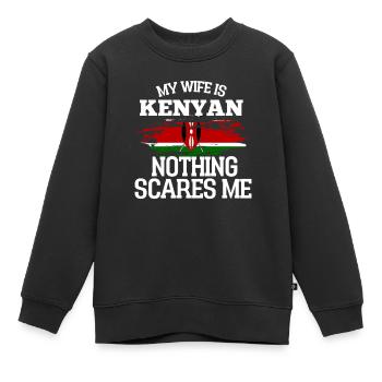 Kenia - Kinder Premium Organic Sweatshirt - Schwarz - Vorne - AI Model Kid Female (0cm)