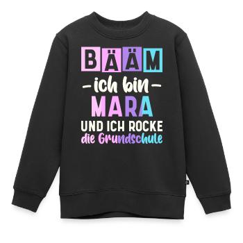 Name Mara Geschenk Grundschule - Kinder Premium Organic Sweatshirt - Schwarz - Vorne - AI Model Kid Female (0cm)