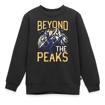 Beyond The Peaks Skydiving Parachuting - Kids Premium Organic Sweatshirt - black - Front - AI Model Kid Female (0cm)