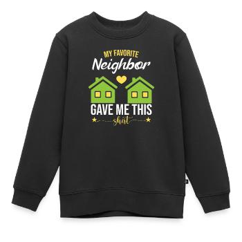 Drôle de voisin Quartier Shirts - Sweat Premium enfant bio - noir - Devant - AI Model Kid Female (0cm)