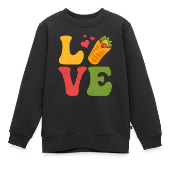 Burritos Mexikanisches Essen - Kinder Premium Organic Sweatshirt - Schwarz - Vorne - AI Model Kid Female (0cm)