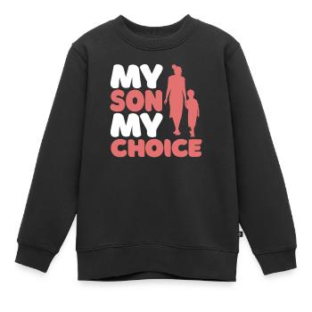 Mom Mutter Sohn - Kinder Premium Organic Sweatshirt - Schwarz - Vorne - AI Model Kid Female (0cm)