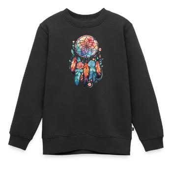 Dream Catcher Traumfänger Federn - Kinder Premium Organic Sweatshirt - Schwarz - Vorne - AI Model Kid Female (0cm)
