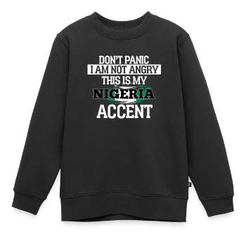 Nigéria - Sweat Premium enfant bio - noir - Devant - AI Model Kid Female (0cm)