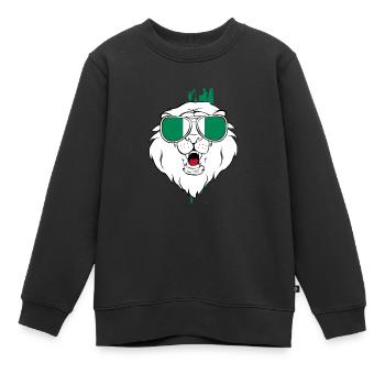 Nigéria - Sweat Premium enfant bio - noir - Devant - AI Model Kid Female (0cm)