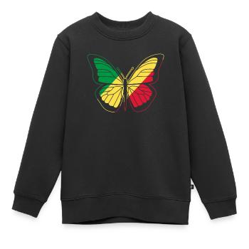 Congo - Sweat Premium enfant bio - noir - Devant - AI Model Kid Female (0cm)