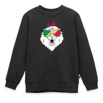 Congo - Sweat Premium enfant bio - noir - Devant - AI Model Kid Female (0cm)