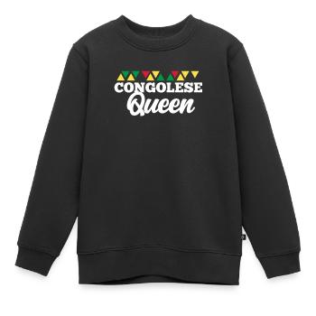 Congo - Sweat Premium enfant bio - noir - Devant - AI Model Kid Female (0cm)