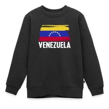 Drapeau du Venezuela Cadeau d’Amérique du Sud - Sweat Premium enfant bio - noir - Devant - AI Model Kid Female (0cm)
