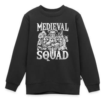 Festival médiéval Marché médiéval Escouade médiévale - Sweat Premium enfant bio - noir - Devant - AI Model Kid Female (0cm)