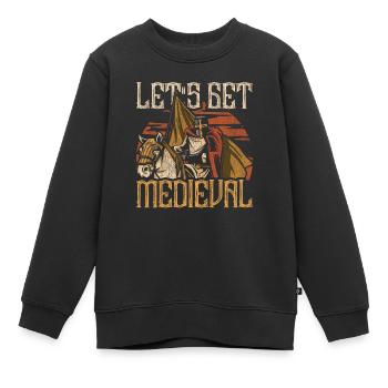 Medieval Festival Let's Get Medieval - Sweat Premium enfant bio - noir - Devant - AI Model Kid Female (0cm)