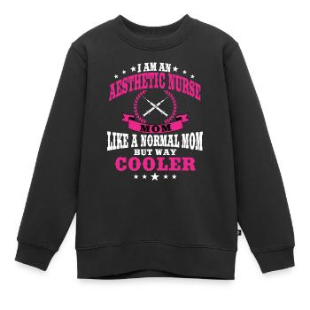 Maman infirmière esthétique pour la fête des mères - Sweat Premium enfant bio - noir - Devant - AI Model Kid Female (0cm)