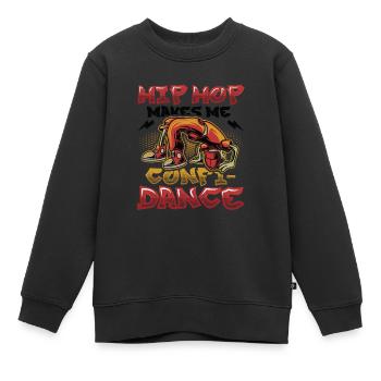 Le Hip Hop me donne confiance, le Hip Hop danse - Sweat Premium enfant bio - noir - Devant - AI Model Kid Female (0cm)