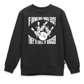 Skittles Club Bowling Skittles Bowler Bowling Club - Sweat Premium enfant bio - noir - Devant - AI Model Kid Female (0cm)
