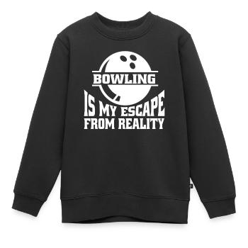 Bowling Club Bowling Club Bowling Club Bowling - Sweat Premium enfant bio - noir - Devant - AI Model Kid Female (0cm)
