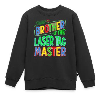 Bro Brother Of the Laser Tag Birthday Boy Master - Sweat Premium enfant bio - noir - Devant - AI Model Kid Female (0cm)