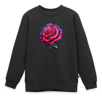 Couleurs roses vives - Sweat Premium enfant bio - noir - Devant - AI Model Kid Female (0cm)