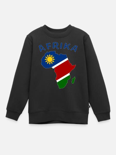 Namibie Carte de l’Afrique - Sweat Premium enfant bio - noir
