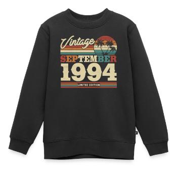 Vintage Geburtstagsgeschenk 1994 - Kinder Premium Organic Sweatshirt - Schwarz - Vorne - AI Model Kid Female (0cm)