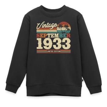 Vintage Geburtstagsgeschenk 90/91 Jahre - Kinder Premium Organic Sweatshirt - Schwarz - Vorne - AI Model Kid Female (0cm)