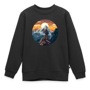 Alpinisme - Sweat Premium enfant bio - noir - Devant - AI Model Kid Female (0cm)