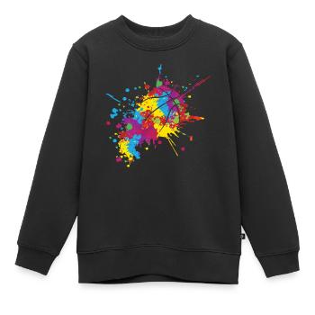 Bunte Farbe Athlet Ball Spiel Sport Basketball - Kinder Premium Organic Sweatshirt - Schwarz - Vorne - AI Model Kid Female (0cm)
