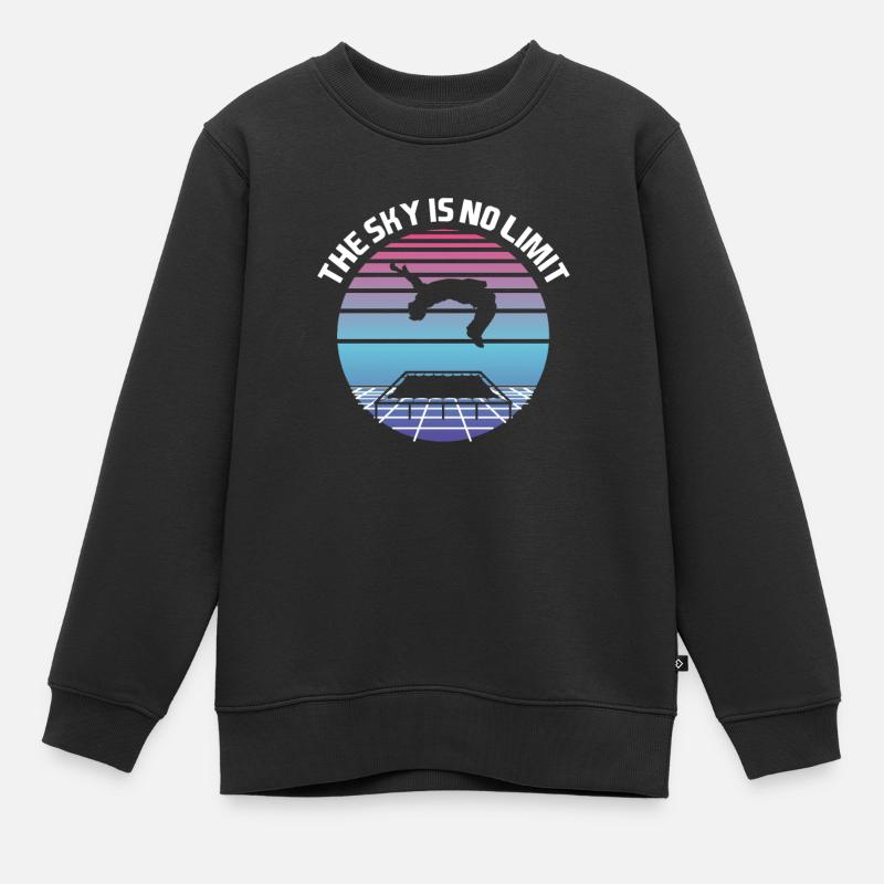 Le ciel n’a pas de limite Trampoline Backflip - Sweat Premium enfant bio - noir