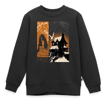 Ghosthouse Halloween Costume Squelette - Sweat Premium enfant bio - noir - Devant - AI Model Kid Female (0cm)