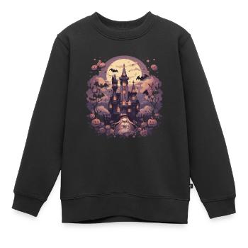 Hexe Helloween Hexen Outfit Hexen - Kinder Premium Organic Sweatshirt - Schwarz - Vorne - AI Model Kid Female (0cm)