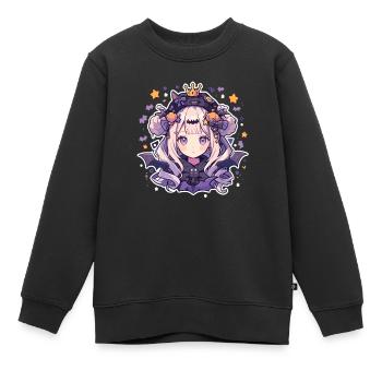 Vampire Vampire Femmes Vampires Helloween - Sweat Premium enfant bio - noir - Devant - AI Model Kid Female (0cm)