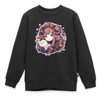 Vampire Vampire Femmes Vampires Helloween - Sweat Premium enfant bio - noir - Devant - AI Model Kid Female (0cm)