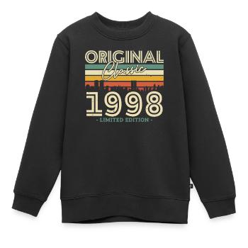 Vintage 1998 Geburtstagsgeschenk - Kinder Premium Organic Sweatshirt - Schwarz - Vorne - AI Model Kid Female (0cm)