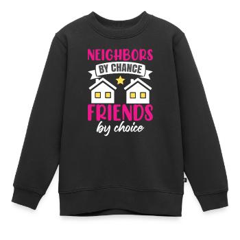 Village de quartier Neighbor Woman - Sweat Premium enfant bio - noir - Devant - AI Model Kid Female (0cm)