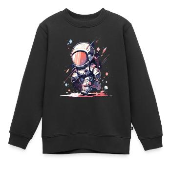 Astronaute Astro Astronautes Space Cosmos - Sweat Premium enfant bio - noir - Devant - AI Model Kid Female (0cm)