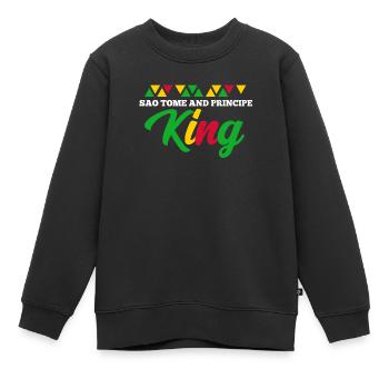 Sao Tome - Kinder Premium Organic Sweatshirt - Schwarz - Vorne - AI Model Kid Female (0cm)