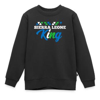 Sierra Leone - Kinder Premium Organic Sweatshirt - Schwarz - Vorne - AI Model Kid Female (0cm)