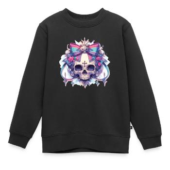 Totenkopf Todenschädel Skull Skulls - Kinder Premium Organic Sweatshirt - Schwarz - Vorne - AI Model Kid Female (0cm)