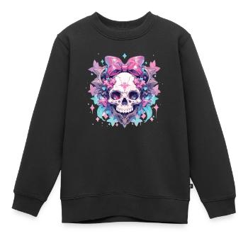 Totenkopf Todenschädel Skull Skulls - Kinder Premium Organic Sweatshirt - Schwarz - Vorne - AI Model Kid Female (0cm)
