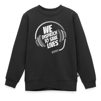 Notruf Leitstelle Einsatzzentrale Speichern - Kinder Premium Organic Sweatshirt - Schwarz - Vorne - AI Model Kid Female (0cm)